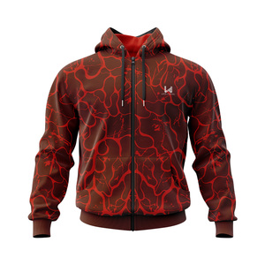 เสื้อฮู้ดดี้ผู้ชายทรงโอเวอร์ไซส์สำหรับฤดูหนาว แบบมีซิป ระบายอากาศได้ดี ผลิตจากผ้าโพลีเอสเตอร์ผสมคอตตอน 360 กรัม มีตัวเลือกไซส์พลัส  สามารถปรับแต่งโลโก้ได้ - Product Image 4