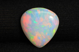 อัญมณีโอปอลเอธิโอเปียแท้ทรงหลวมสีขาวฐานลูกแพร์หินโอปอลแวววาวสีรุ้งเรืองแสง - Product Image 4