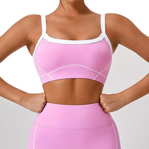 Sujetador deportivo Active Wear Fitness Yoga Crop sin espalda de moda con cuello Halter simple Opciones de talla grande - Product Image 1