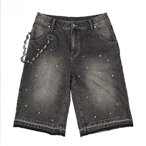 Summer Travel Clothing Regular Fit <b>Short</b> Breathable Cotton Blend Fabric Practical Pocket Design Casual Wear <b>Jeans</b> <b>Shorts</b> - Product Image 1