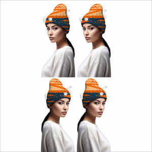 Nouveaux bonnets en jacquard pour femmes de haute qualité, services OEM, fabrication au Pakistan, prix bas, bonnets pour femmes - Product Image 6