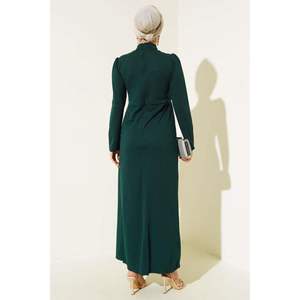 Robe plissée devant émeraude - Product Image 2