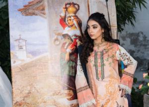 Collezione Invernale da Donna <span class=keywords><strong>Riaz</strong></span> Arts Mashaal Lawn D-05 Abiti Shalwar Kameez in Cotone Ricamato ad Asciugatura Rapida Indiani/Pakistani - Product Image 2