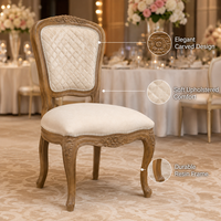 Chaise de salle à manger en rotin résine de qualité commerciale, chaise de restaurant à pieds courbés pour mariages et salles de banquet