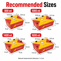 Boîtes alimentaires jetables en papier doublées d'aluminium, étanches et résistantes à la graisse, pour poulet frit, avec couvercles, emballage à emporter pour ailes de poulet BBQ