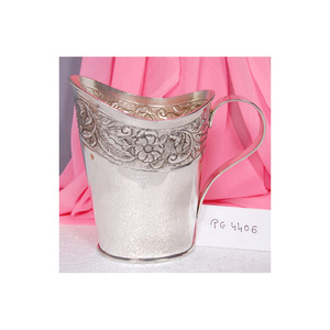 Pichet artisanal en argent martelé Design créatif verres en métal Offre Spéciale pichet de décoration de table pour l'eau - Product Image 3