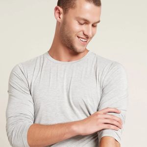 OEM Men's Lightweight Long Sleeve Crew Neck <b>Moisture</b>-<b>Wicking</b> Sports <b>Shirt</b> Breathable and Comfortable Sports Tee - Product Image 3