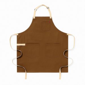 Tablier de cuisine en cuir à couverture intégrale avec fermeture à pression et manches courtes pour les barmans, utilisation en restaurant et bar (unisexe) - Product Image 1