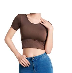 Top de qualité Logo personnalisé Vêtements de sport pour femmes Gym Fitness Workout Yoga Crop Top - Product Image 3