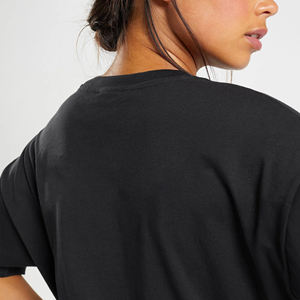 Personalizado Dtg Impreso logo Hip Hop Estilo Transpirable Secado rápido O-cuello Color sólido Manga corta Peso pesado Camiseta de verano para las mujeres - Product Image 6