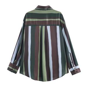 TAOP&ZA 2025 Autumn New Women's <b>Clothing</b> <b>European</b> and American Fashionable and Versatile Everyday Elegant Striped Shirt 9624286 - Product Image 2