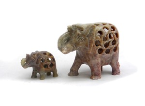 Soapstone Undercut Elephant Tay Thủ Công Bức Tượng Cho Trang Trí Nội Thất Đá Tự Nhiên Khắc Khắc Bức Tượng Trang Trí Nội Thất - Product Image 2