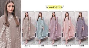 Costume pakistanais de bonne qualité Georgette broderie lourde travail complet avec Duppta pour mariage et fête porter au meilleur prix - Product Image 2