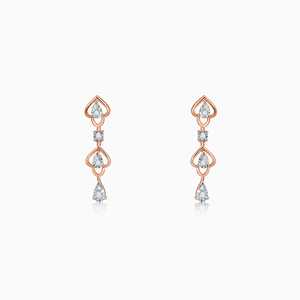 Boucles d'oreilles or rose en diamant Spirited Spade - Product Image 4