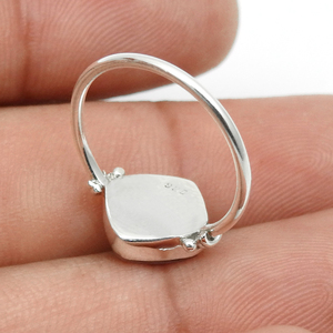 Bague en forme de coussin en argent sterling 925 avec pierre précieuse de malachite naturelle pour femme fille bijoux faits à la main fournisseur à prix d'usine direct - Product Image 5