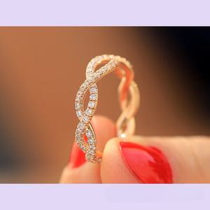 New Latest Custom Full Eternity Twisted Wedding <b>Band</b> Top Design Round Cut Moissanite <b>Ring</b> <b>Band</b> Manufacturer Wholesale Jewelry - Product Image 1