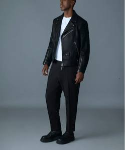 LeatherTex <b>Men's</b> Premium <b>Black</b> Genuine Cowhide Leather Motorcycle Biker Jacket - Slim Fit Custom Design - Product Image 3