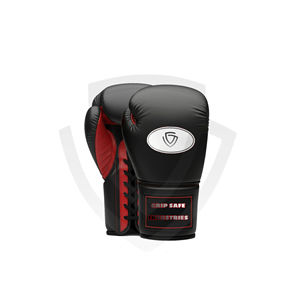 Custom Boxing <b>Gloves</b> with Genuine Cowhide Leather Moisture Wicking <b>Laced</b>-Up Closure and for Wrist Closure - Product Image 1