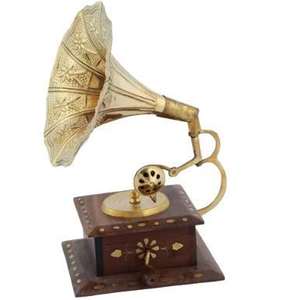 Gramófono moderno de cobre y madera para el hogar, hotel, oficina, obra maestra antigua para los mejores regalos únicos, decoración al por mayor - Product Image 5