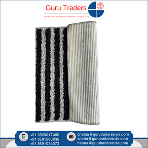 Tapis de bain en microfibre rayé avec support en gel antidérapant et durable, absorbant l'eau et disponible avec logo personnalisé - Product Image 2