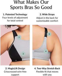 Sujetador deportivo elegante para mujer con construcción transpirable sin costuras rendimiento de secado rápido y ajuste activo de apoyo cómodo - Product Image 2