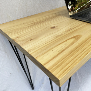 120x60cm Simple Design Pine Wood PC <b>Desk</b> with Hairpin Iron Legs <b>Folding</b> Feature for School Use-SPD68156 - Product Image 6