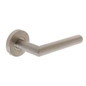 Tirador de puerta con placa redonda de acero inoxidable, de acero inoxidable, Kl 04, de, DE, de, de, DE, DE, - Product Image 1