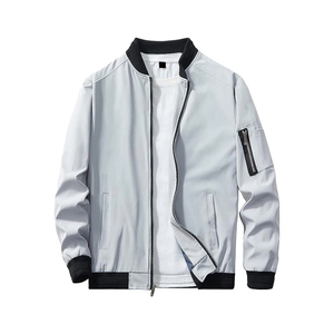 Blouson aviateur d'hiver personnalisé pour hommes coupe élégante poignets côtelés tissu lisse logo avant-Must-Have pour Smart Street Urban Looks OEM - Product Image 1