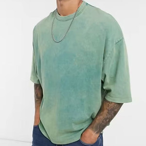 Premium 100% algodón Regular Fit ácido lavado camisetas para hombres personalizado de alta calidad verano Streetwear venta al por mayor camisetas en blanco secado rápido - Product Image 6