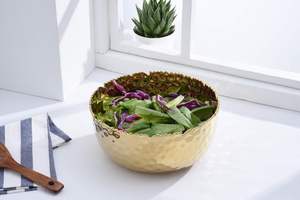 Bol décoratif en or élégant pour la décoration de la maison pièce maîtresse accents de table de Noël design élégant et moderne luxe de haute qualité - Product Image 5