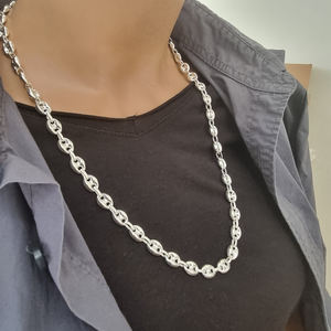 Collar de plata de ley 925 para hombre y mujer, joyería de Sailor, cadena de eslabones Unisex - Product Image 4