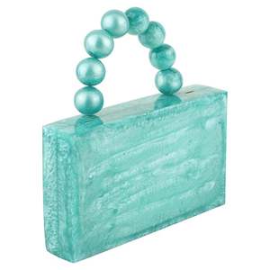 Pochette en résine pailletée pour mariage et fête Pochette en résine perlée faite à la main Pour la mode de luxe pour femmes à bas prix - Product Image 4