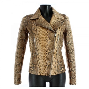 Chaqueta de invierno de cuero de serpiente para hombre con atractivo contemporáneo con acabado suave Ideal para viajes largos y noches urbanas frías - Product Image 6