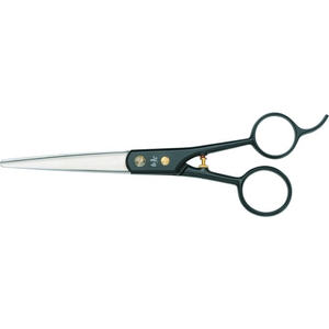 Ciseaux de coiffeur professionnels Hakucho SUPER BLF55 en acier inoxydable, lame droite, pointe aiguisée pour effiler et couper les cheveux - Product Image 1