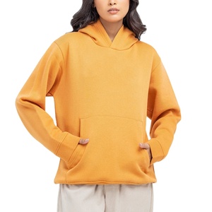 Sudadera con capucha holgada básica de mujer Premium, sudadera con capucha de Color sólido, manga larga, calidad superior, logotipo bordado personalizado, Sudadera con capucha para mujer - Product Image 1