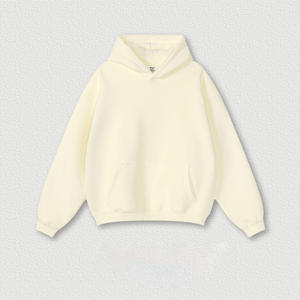 Alta calidad 345 Gsm Heavyweight Pullover Hombres Sudadera con capucha de gran tamaño Fleece No String Hoodies - Product Image 6