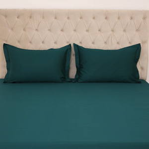 Parure de lit tendance sur mesure en gros avec tissage durable, finition douce et brillante, draps teints en uni avec service OEM - Product Image 4