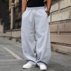 Pantalones de chándal de pierna ancha holgados con lavado ácido de cintura alta de gran tamaño, ropa de calle personalizada, pantalones de chándal con diamantes de imitación - Product Image 1