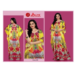Caftan en satin de polyester confortable de concepteur indien le plus vendu - Product Image 4