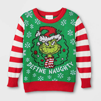 LeBo Vente en gros Personnalisé Unisexe Dessin Animé Anime Jacquard Motif Imprimé Tricot Moche Noël Grinches Pull