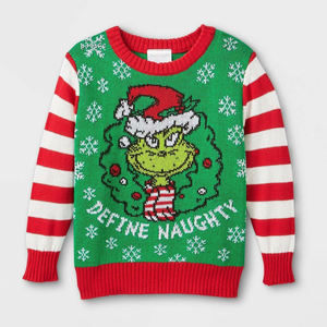 LeBo Vente en gros Personnalisé Unisexe Dessin Animé Anime Jacquard Motif Imprimé Tricot Moche Noël Grinches <span class=keywords><strong>Pull</strong></span> - Product Image 6