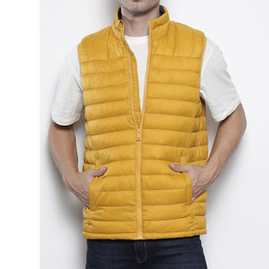 Chaqueta amarilla de burbujas para hombre, chaqueta acolchada cálida con logotipo estampado personalizado, Parka acolchada con burbujas Softshell para hombre, última llegada - Product Image 4