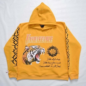 Sweat à capuche personnalisé pour hommes, 100% coton, lourd, coupe ample, pulls à capuche Streetwear avec écran et impression en silicone - Product Image 5