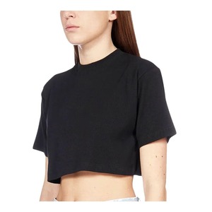 Top Corto de Verano Vintage Estampado Personalizado, Ecológico, para Mujer, Cuello Redondo, Manga Corta, Tela de Lona, Colores Personalizados - Product Image 4