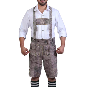 Pantalones Cortos Bávaros De Lederhosen Para Hombre Con Tirantes Detalle Bordado Ideal Para Eventos Y Fiestas Cultural Oktoberfest - Product Image 5
