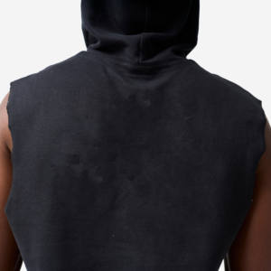 Custom wholesale Hot Sale Mens Tank Top Custom Color Solid Cotton <b>Sleeveless</b> <b>Hoodie</b> for Gym & Workout Fitness - Product Image 5