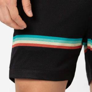 Pantalones cortos deportivos de malla de calle alta de 6 pulgadas para hombre al por mayor, pantalones cortos informales de secado rápido, personalizados, sublimados, cintura elástica, bolsillos, malla masculina - Product Image 2