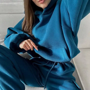 Ensembles de vêtements sweats à capuche et pantalons pour femmes pulls à capuche personnalisés pour femmes avec poche - Product Image 3