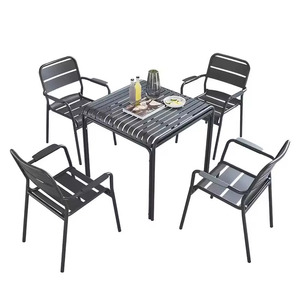 Vente en gros de chaises de loisirs confortables pour café et jardin en métal ensemble de meubles de patio extérieur - Product Image 3