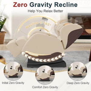 Sillón de Masaje de Cuerpo Completo con Gravedad Cero, Masaje Shiatsu, Reclinable con Calor, Control por Aplicación, Bloqueo para Niños, Escaneo Corporal, Bluetooth, Rodillo para Pies - Product Image 5